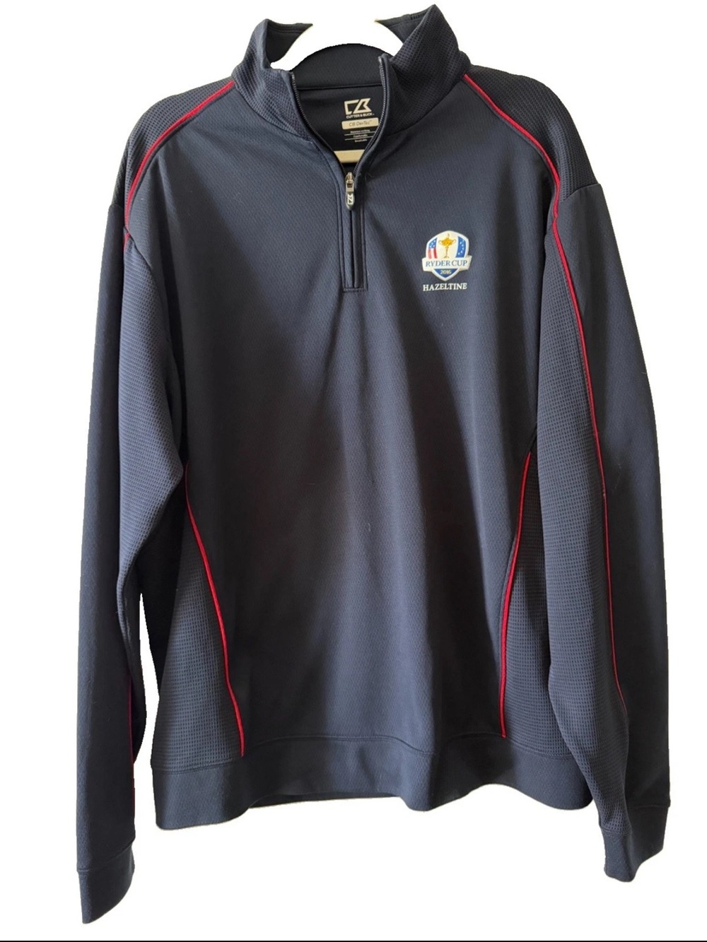 Cutter & Buck Ryder Cup 2016 Hazeltine CB DryTec 1/4 Zip Pullover XL Gol
